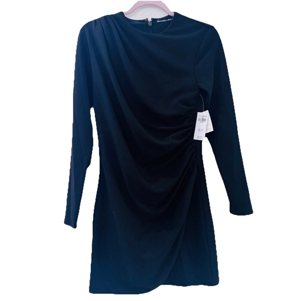 Abercrombie & Fitch Black Midi Dress